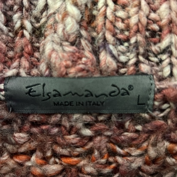 Anthropologie Elsamanda Slouchy Chunk Knit Turtleneck Sweater Large Spice - Picture 4 of 12